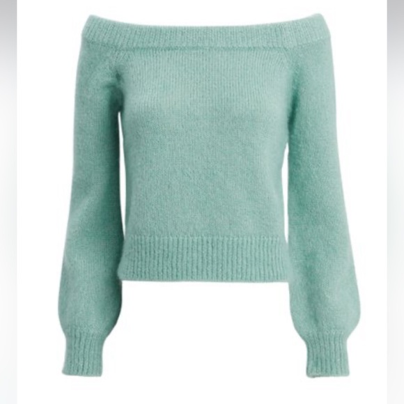 INTERMIX Sweaters - INTERMIX Mint Off-the-Shoulder Sweater size S